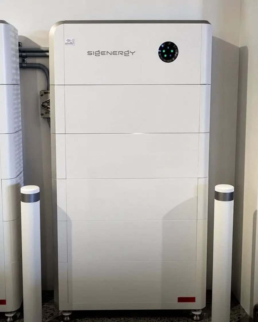 Home battery stack in a garage